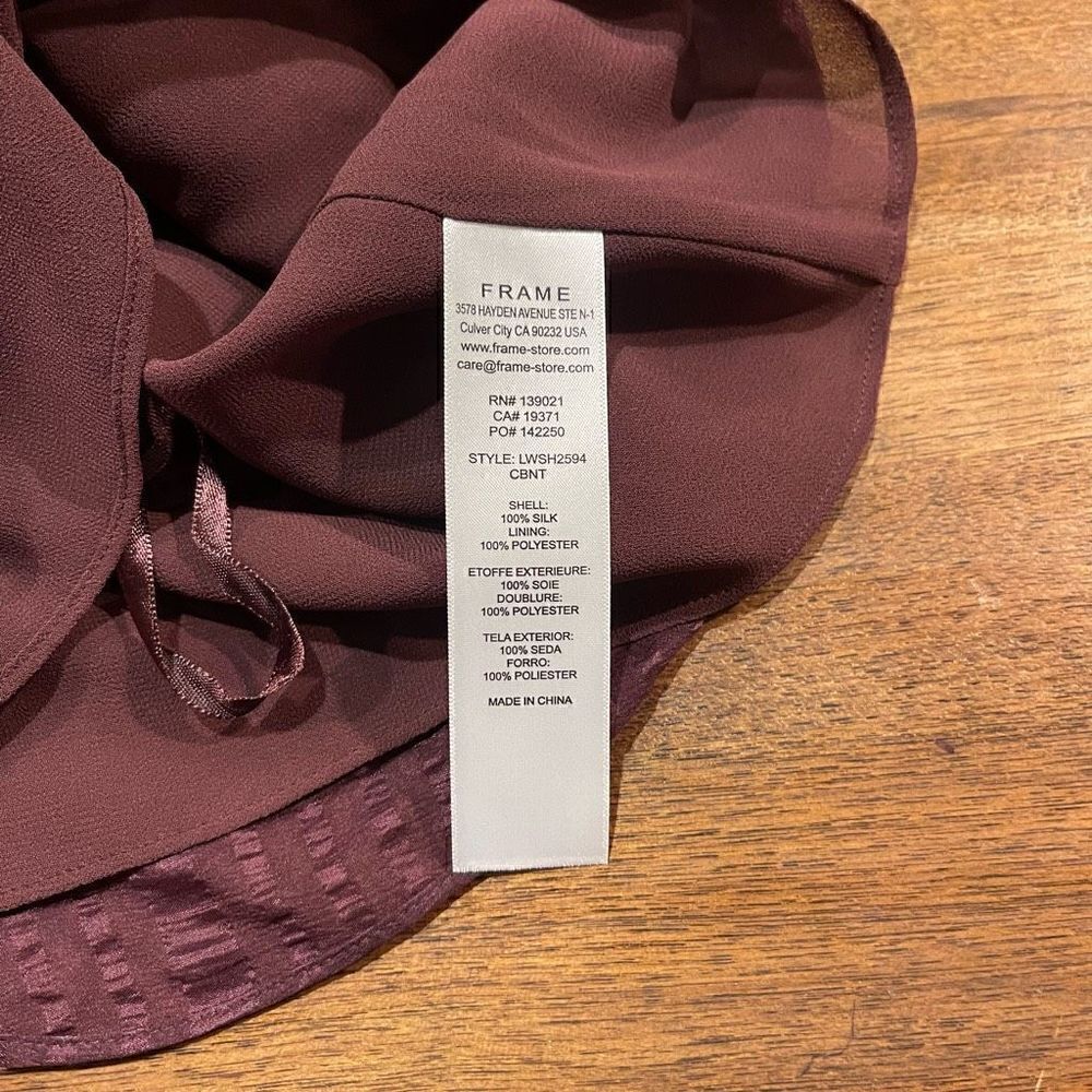 NWOT Frame Draped Textured Silk Halter Top - Picture 6 of 7